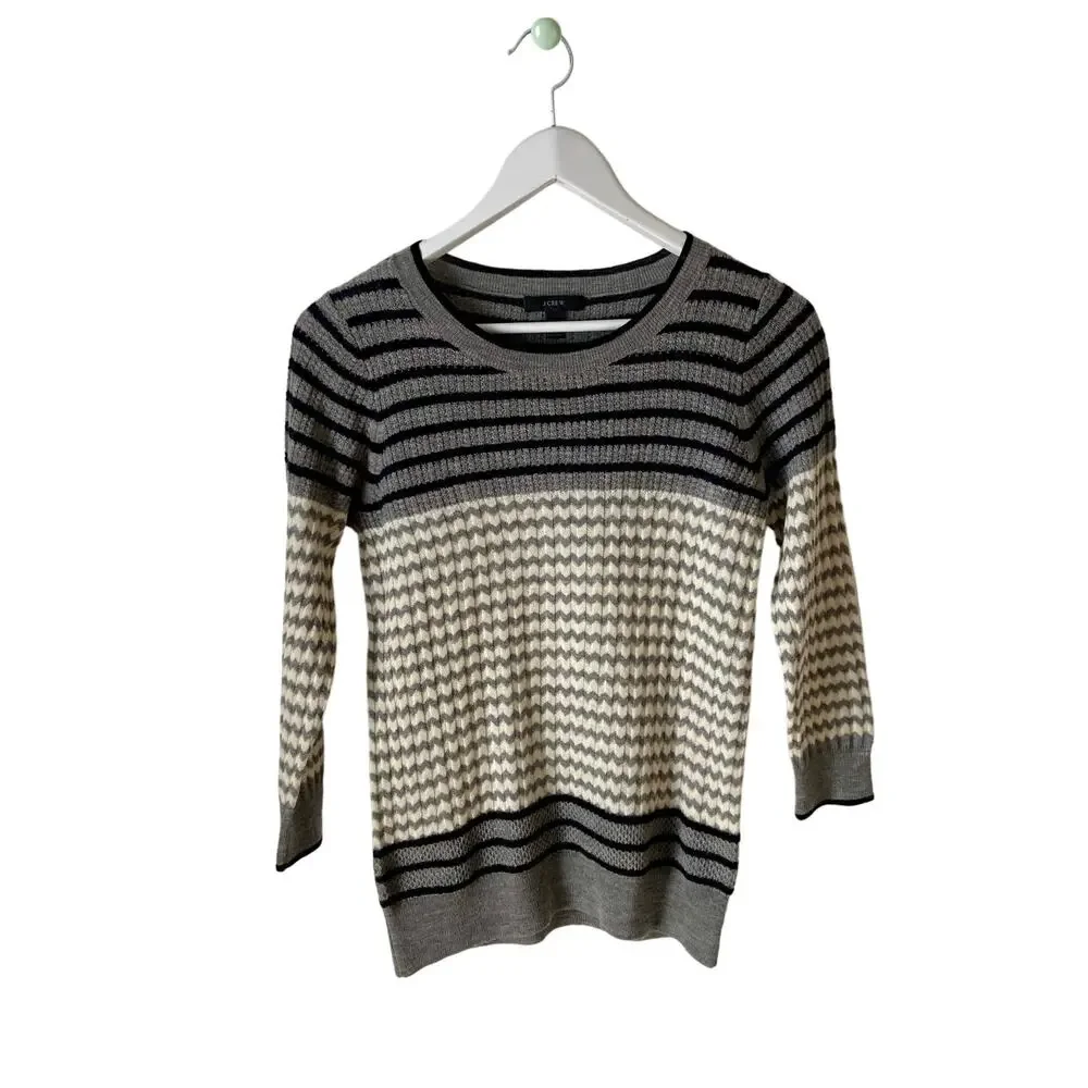 J. Crew Striped Wool Sweater Size Small